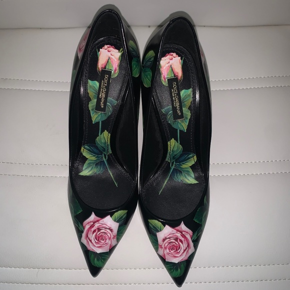 Dolce & Gabbana floral leather pumps - Picture 1 of 6